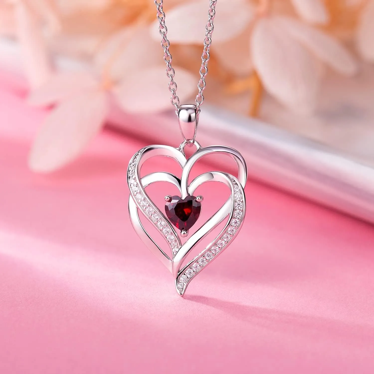 ✨ Elevate Her Shine with Elegant Birthstone Necklaces! 💖 Perfect 925 Sterling Silver Heart Jewelry for Graduation, Anniversaries, & Birthdays. Thoughtful gifts she'll cherish forever! 🎁 #GiftIdeas #Jewelry #HeartwarmingGifts