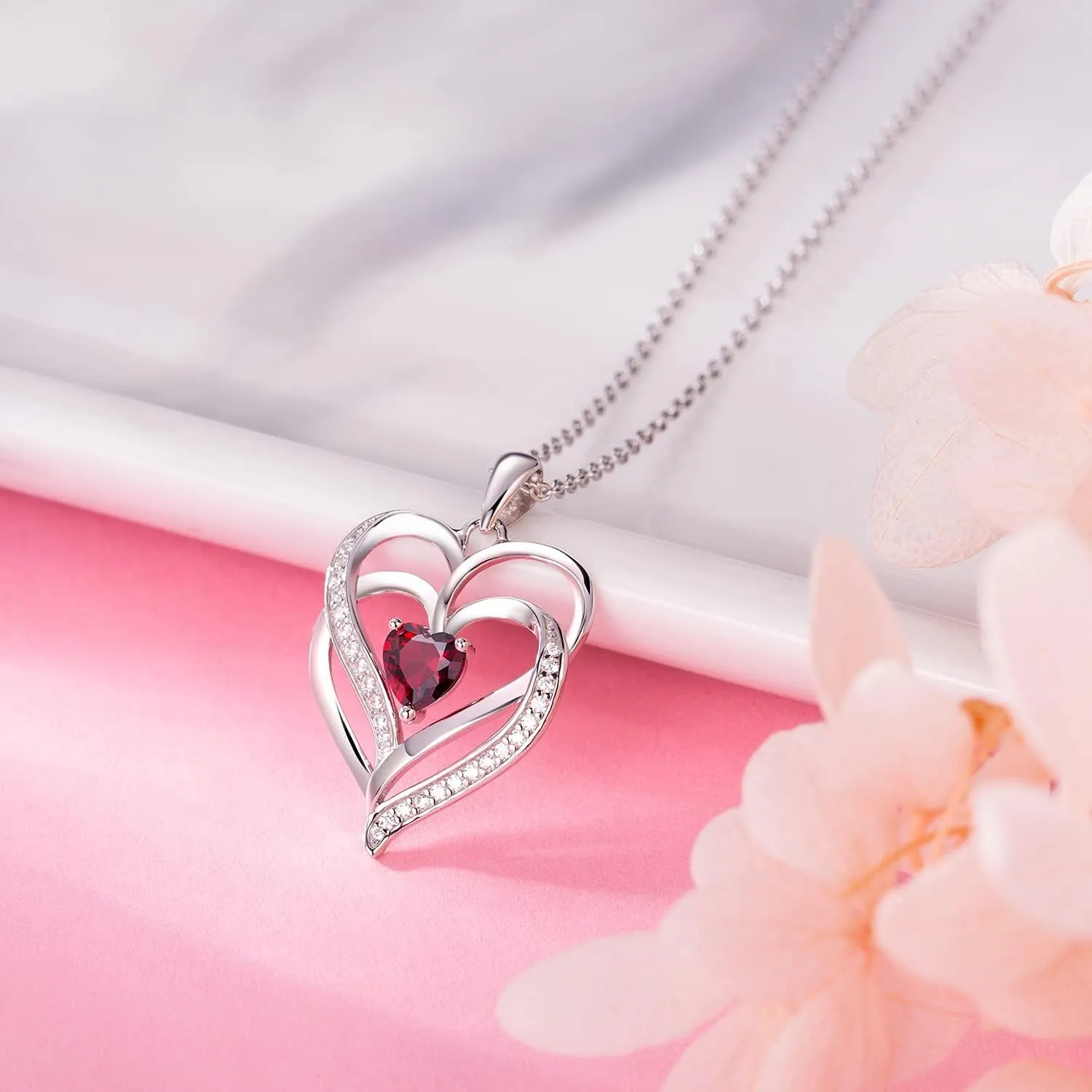 ✨ Elevate Her Shine with Elegant Birthstone Necklaces! 💖 Perfect 925 Sterling Silver Heart Jewelry for Graduation, Anniversaries, & Birthdays. Thoughtful gifts she'll cherish forever! 🎁 #GiftIdeas #Jewelry #HeartwarmingGifts