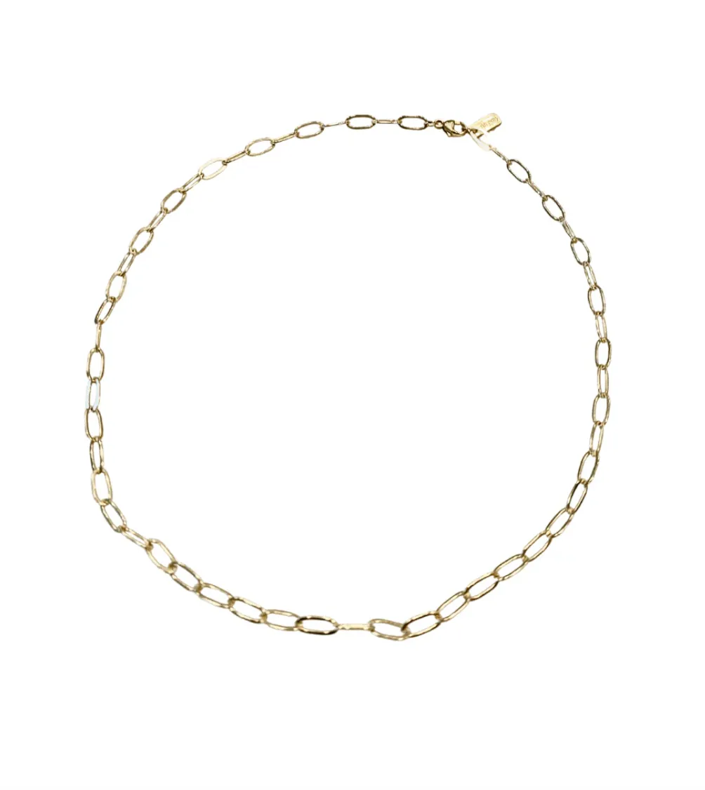 14k Gold Filled Paperclip Large Links Necklace