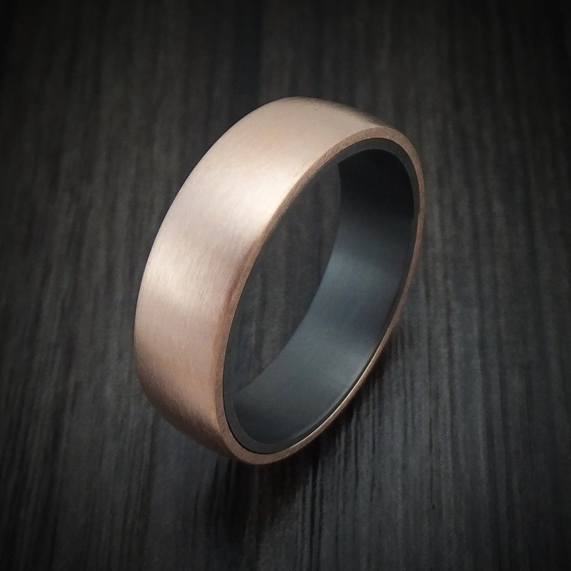 14K Rose Gold and Tantalum Men's Ring