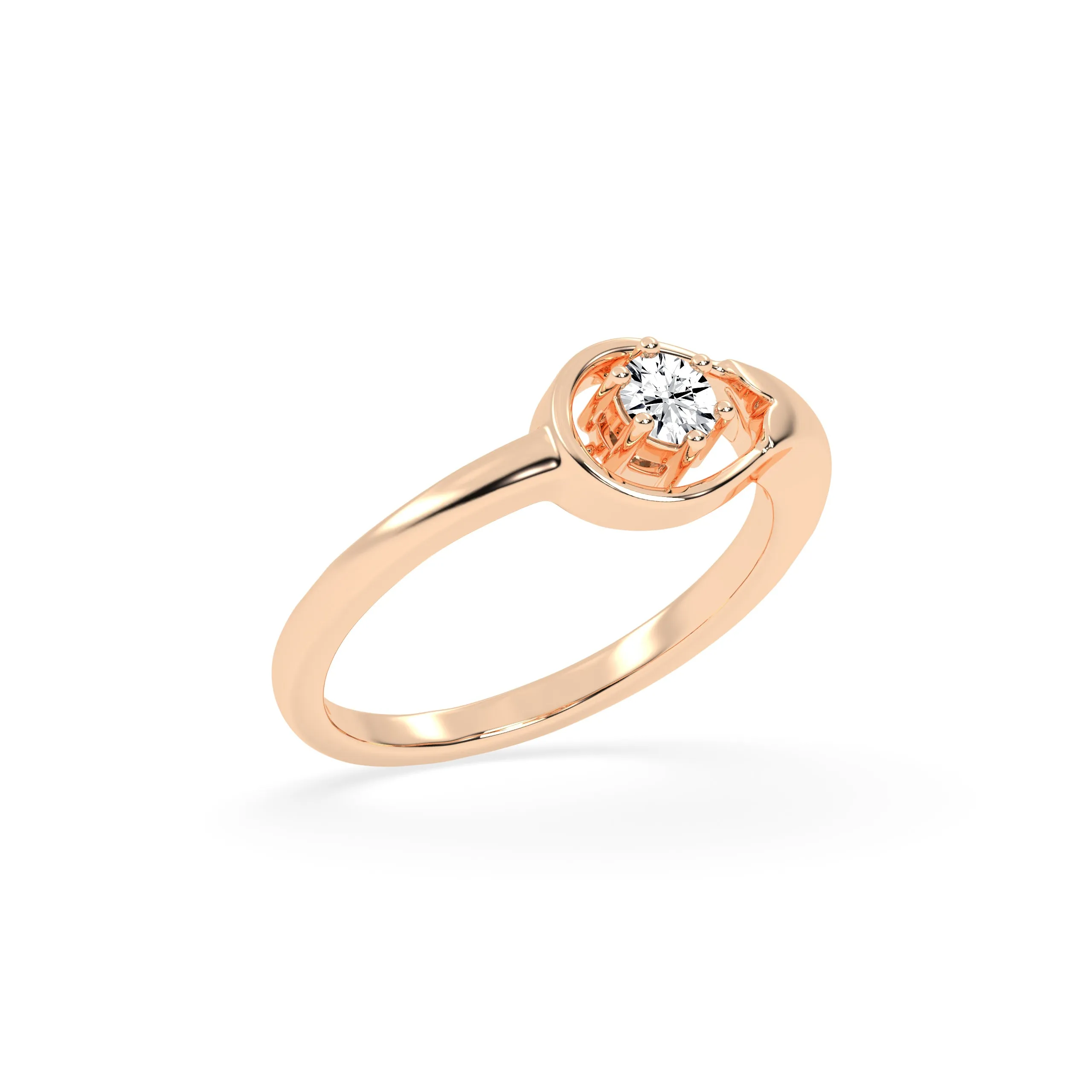 20 Cent Modern Twist Diamond Ring