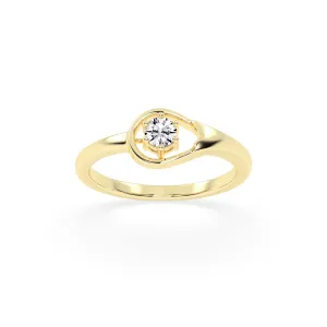 20 Cent Modern Twist Diamond Ring