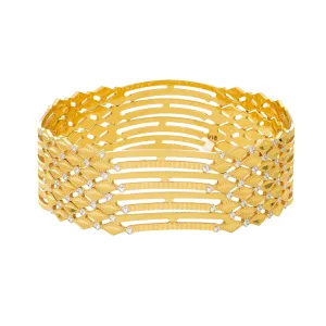 22K Yellow & White Gold Bangle Set of 4 (59.7gm)