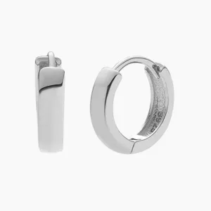 925 Sterling Silver Bold Huggie Earrings