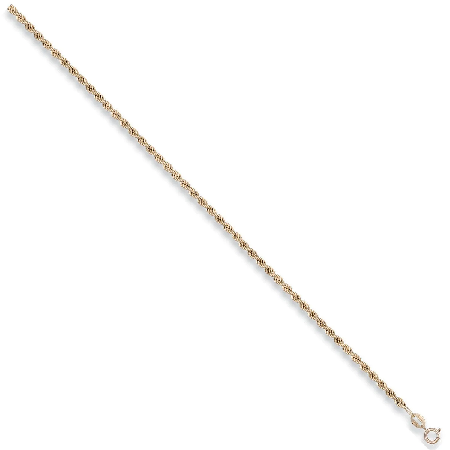 9ct Yellow Gold Hollow 2.7mm 22 Inch Rope Necklace 3.9g