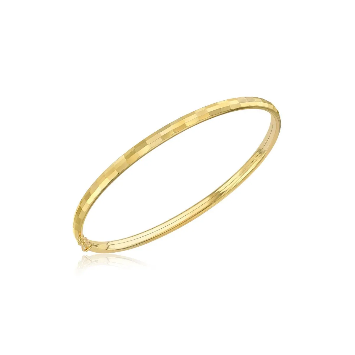 9K Yellow Gold Chamfered Bangle