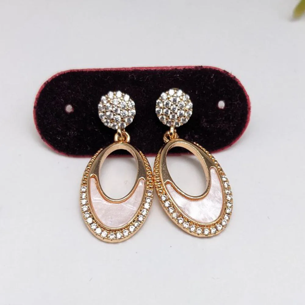 Aamrapali  Gold  Plated  American  Diamond  Dangler  Earrings