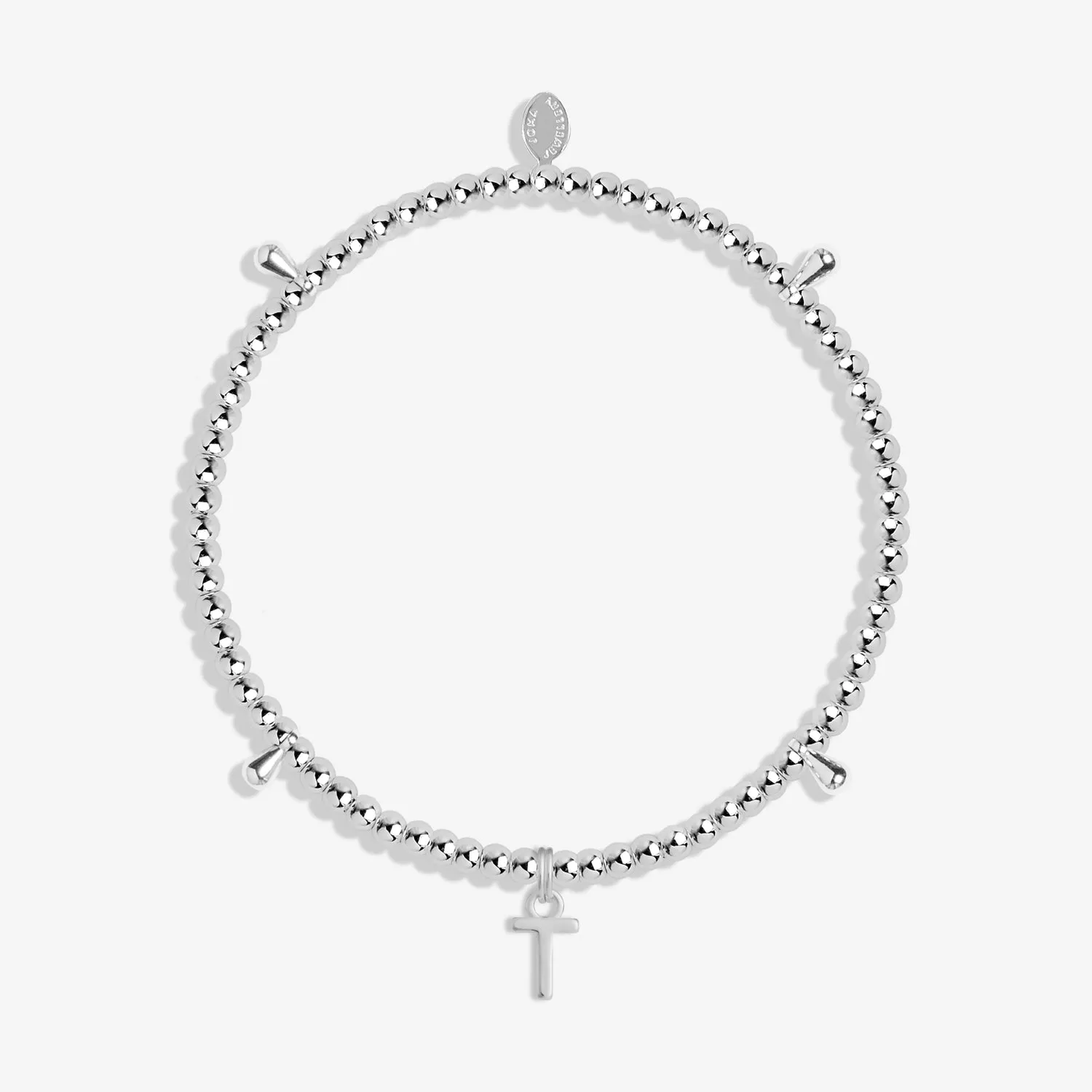 Alphabet A Little T Silver Plated Bracelet 7761