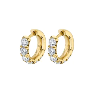 Baby French Pavé Diamond Hoops | Ready to Ship