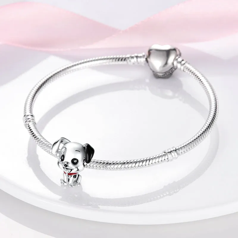 Black and White Dog Charm