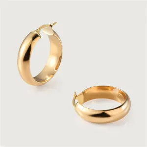 Bold & Gold 9K Yellow Gold Hoop Earrings