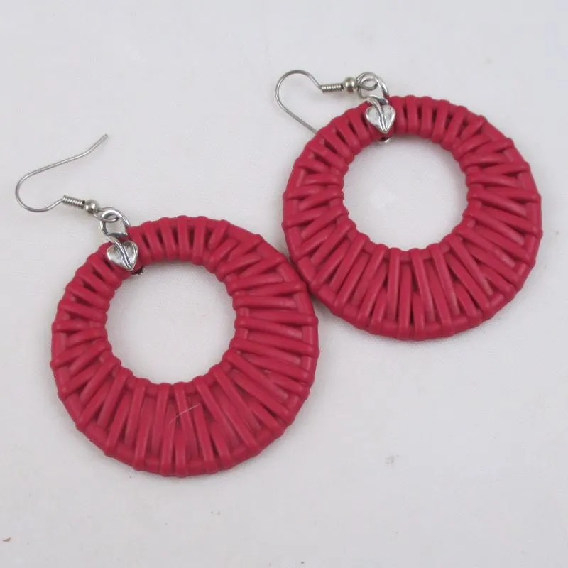 Bold Magenta  Earrings Uniquely Different Jewelry