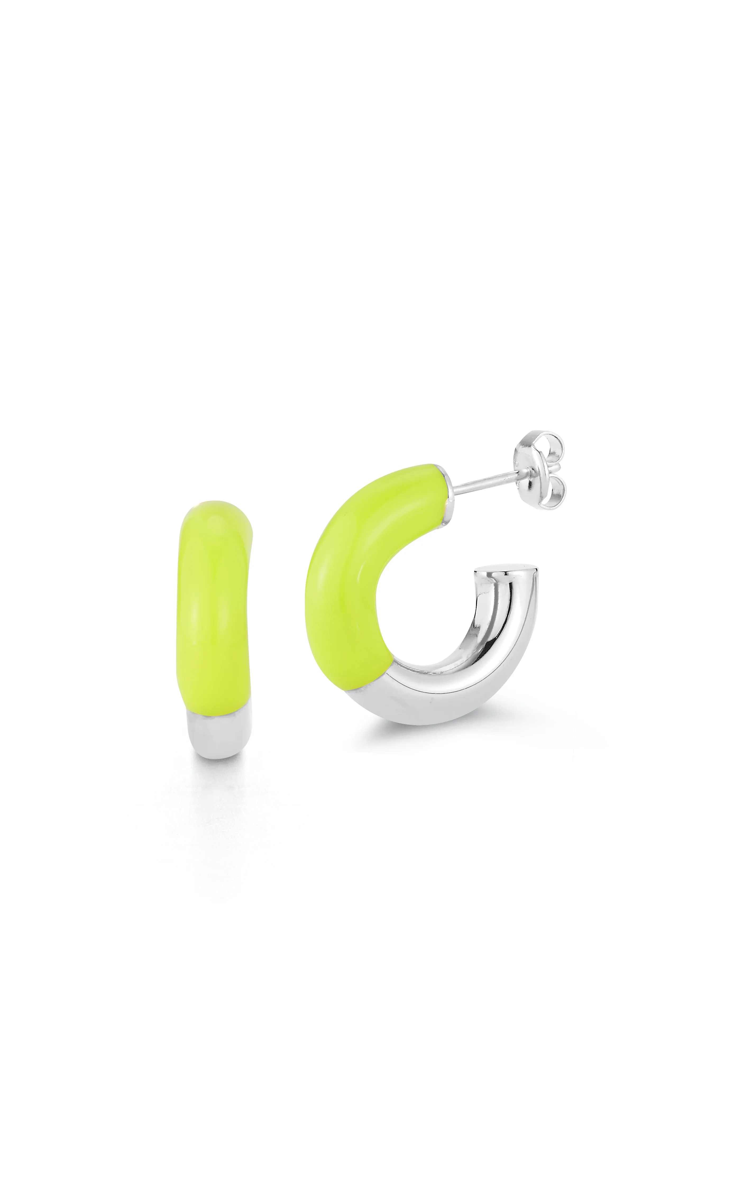 Bold Yellow Enamel Hoops