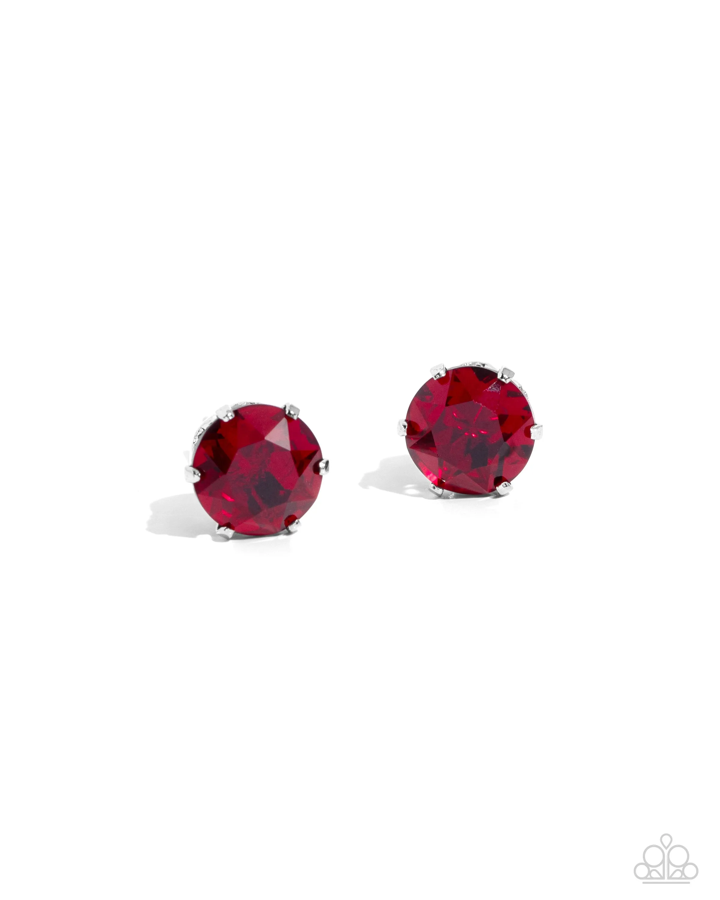 Breathtaking Birthstone - Red Earrings