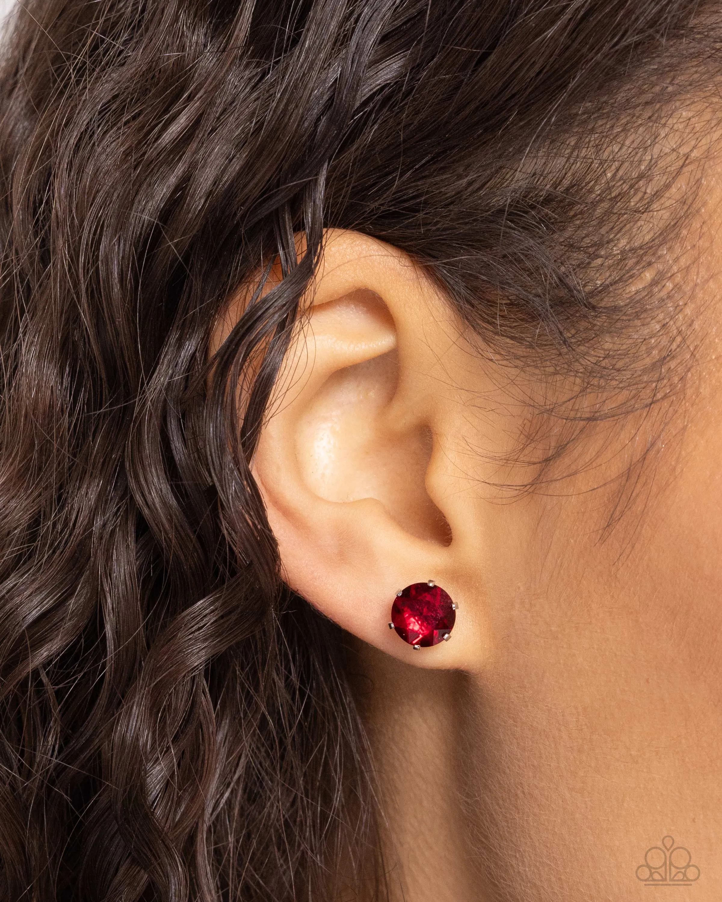 Breathtaking Birthstone - Red Earrings