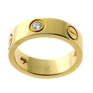 Cartier Love Diamond Yellow Gold Ring