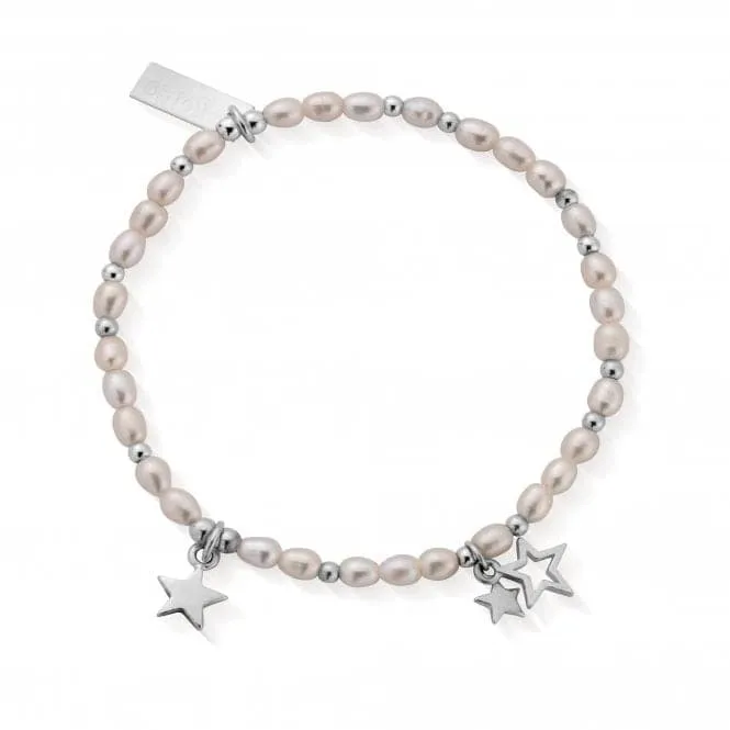 Confetti Falls Silver Life Long Magic Pearl Bracelet 18cm SBLLMAGIC18