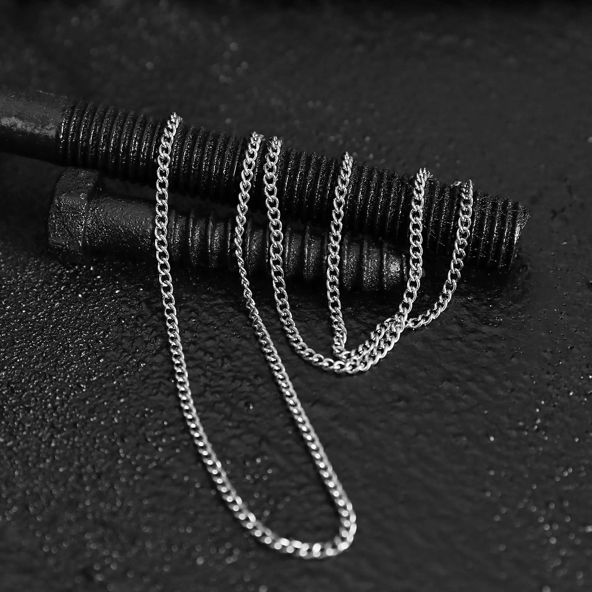 Curb Chain Necklace - Silver 3mm