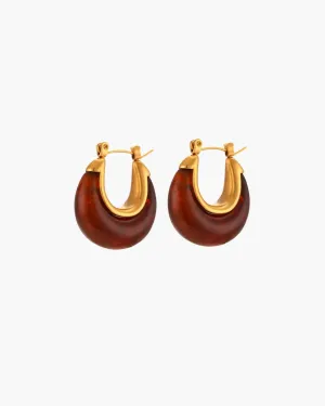 Daliana – Bold burgundy – Acrylic earrings