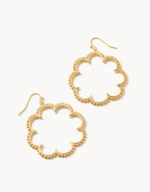 Dotted Daisy Earrings Gold