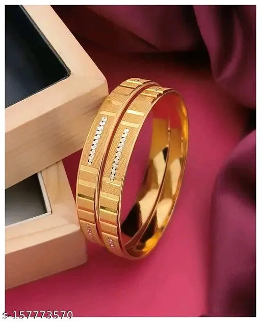 Elegant Gold-Plated Bangle Set – Affordable Luxury for Every Occasion