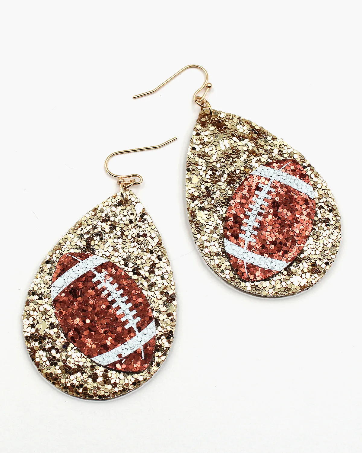 Football Sparkling Teardrop Earrings