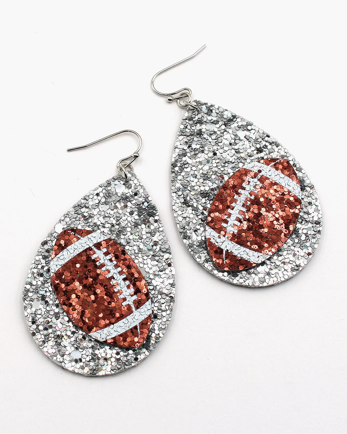 Football Sparkling Teardrop Earrings