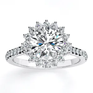 Gazania - GIA Natural Round Diamond Engagement Ring