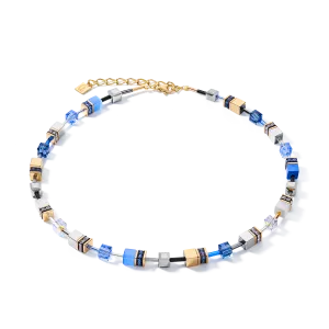 GeoCUBE® Necklace blue-gold