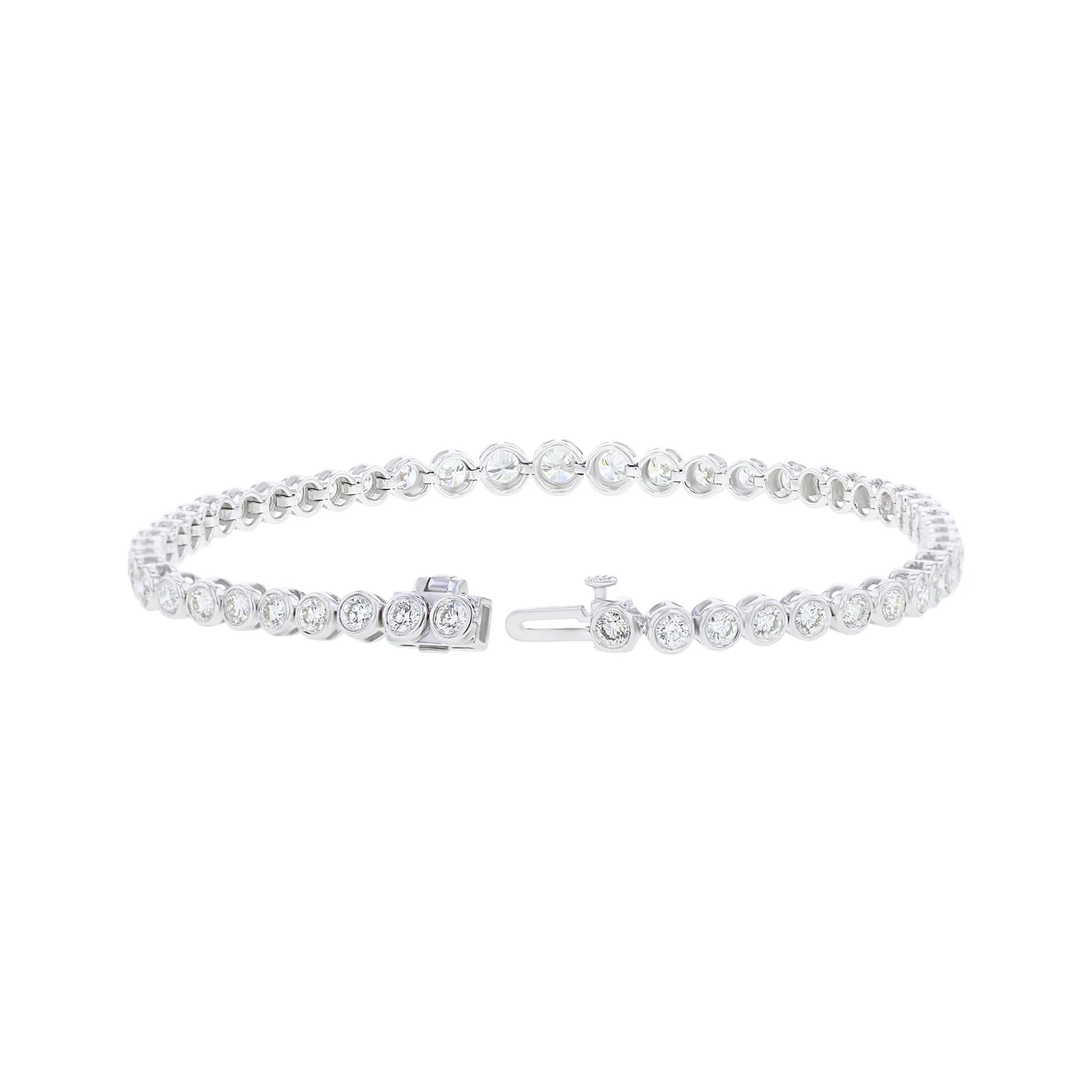 Gillian Graduated Bezel Diamond Tennis Bracelet