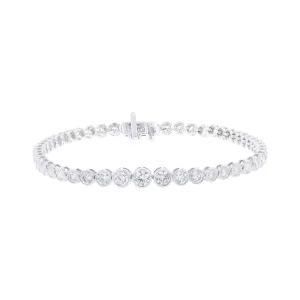 Gillian Graduated Bezel Diamond Tennis Bracelet