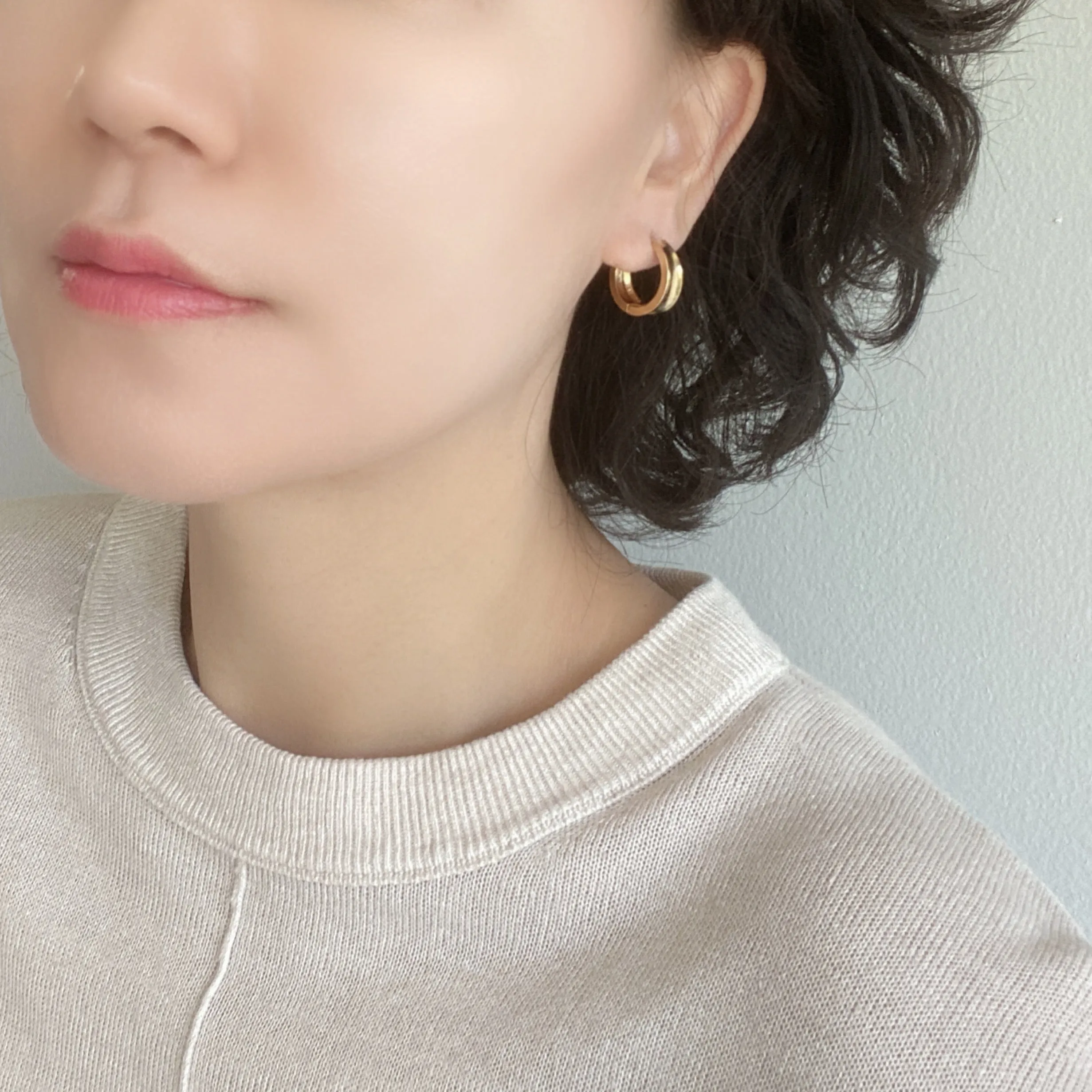 Gold Filled Bold Huggie Earrings