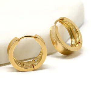 Gold Filled Bold Huggie Earrings