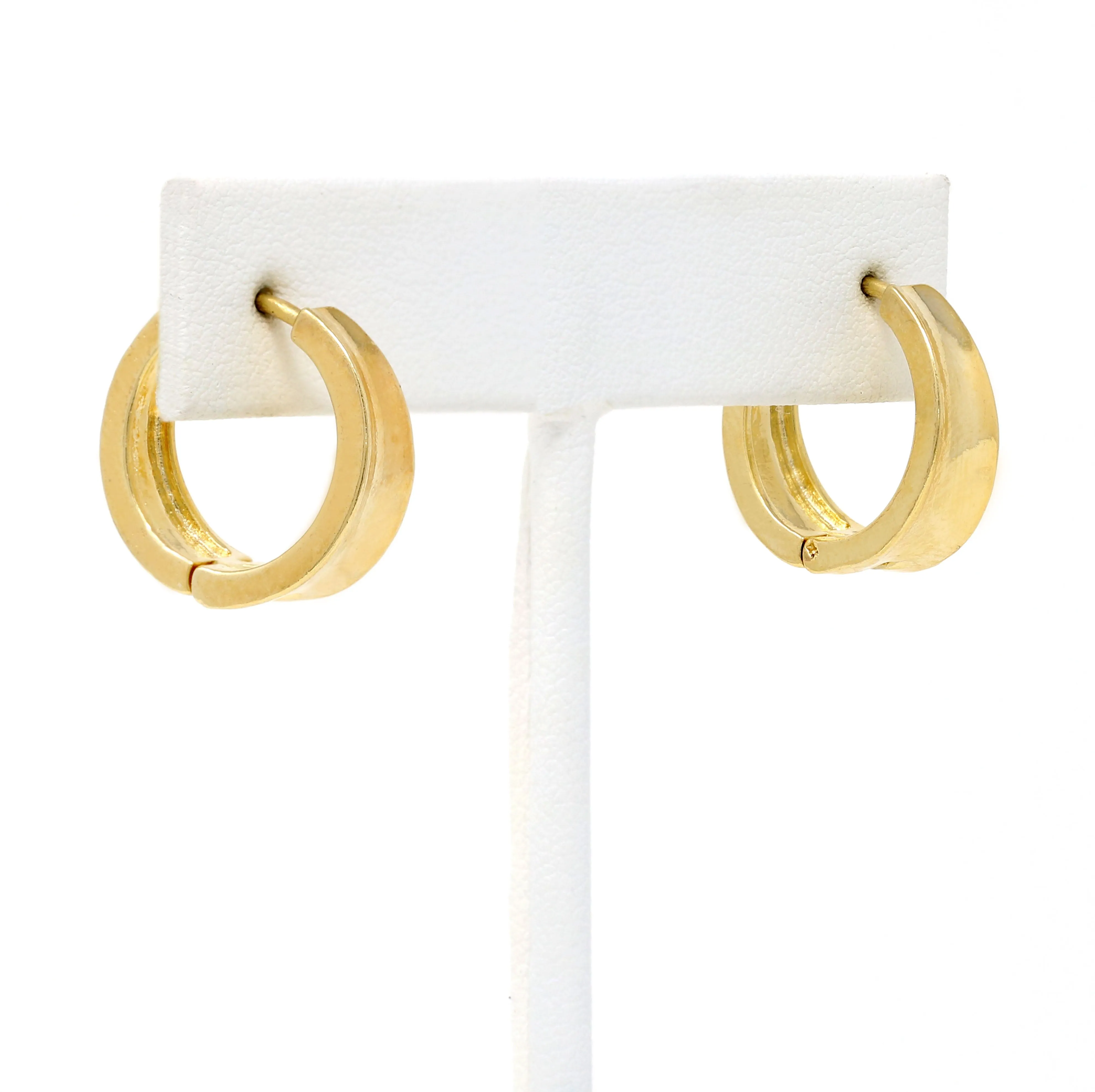 Gold Filled Bold Huggie Earrings