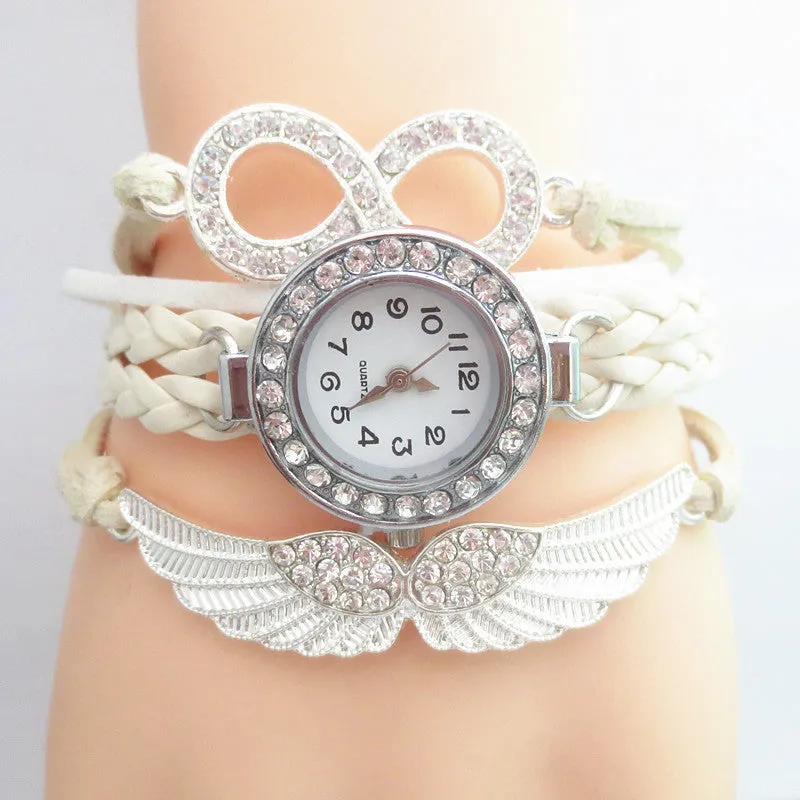 Infinity Angel Wing Layered Watch