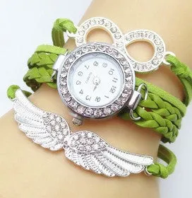 Infinity Angel Wing Layered Watch