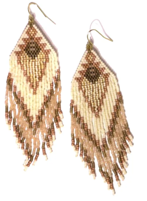 Jamaica Boho Blush and Gold Earrings