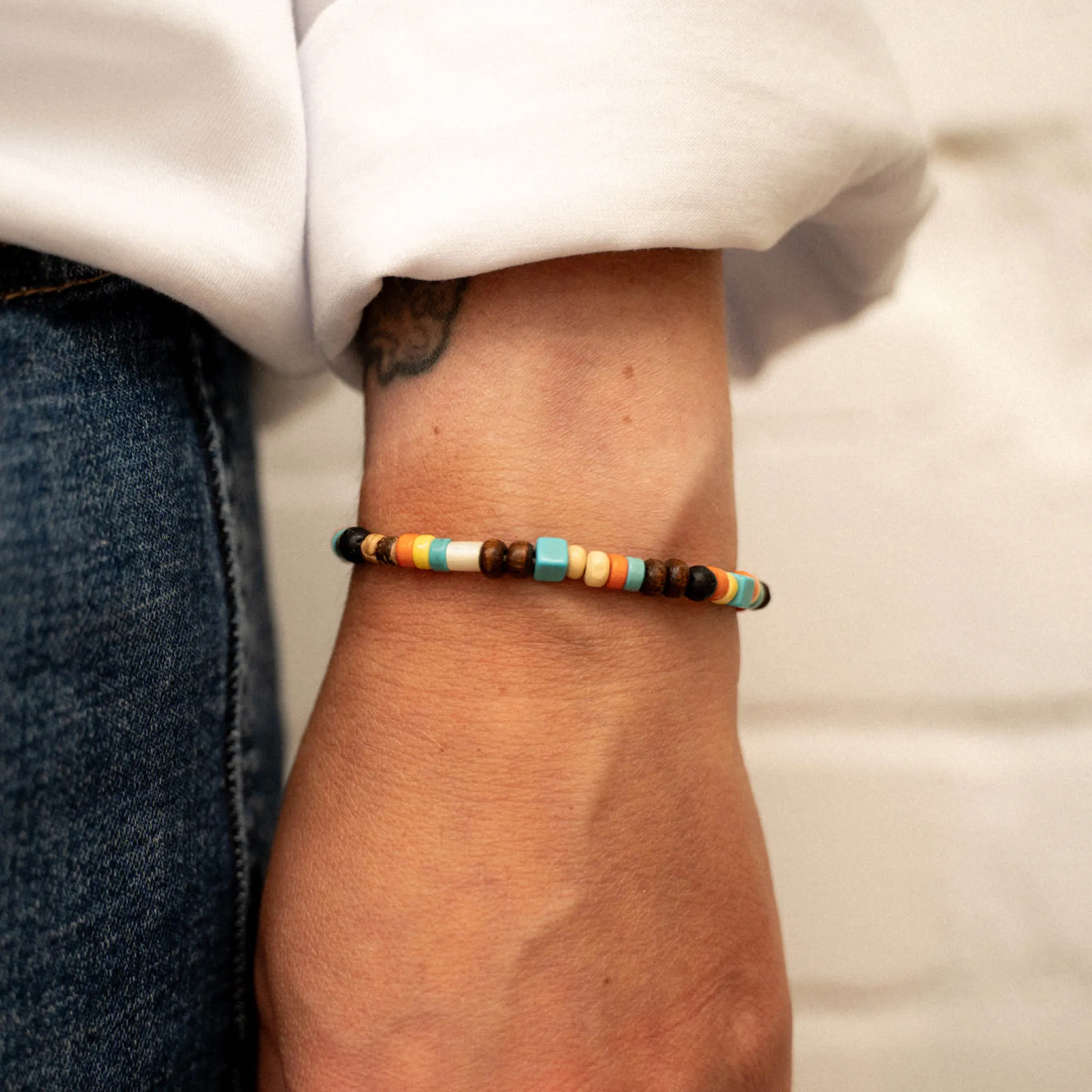 Kampung Pelangi Wood Beaded Bracelet