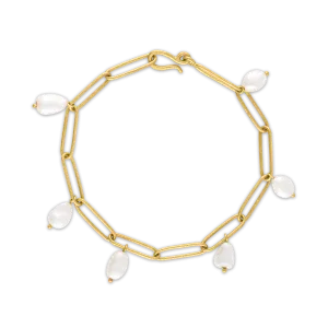 Keshi Pearl Paperlink Bracelet