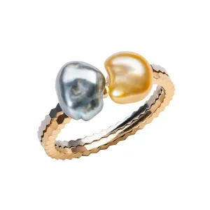 Keshi Pearl Stacking Rings