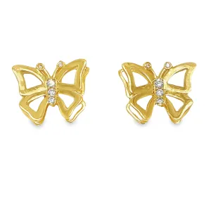 Large Butterfly Diamond Earrings