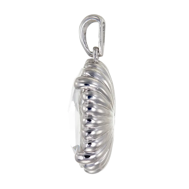 Luminous White Crystal Pendant