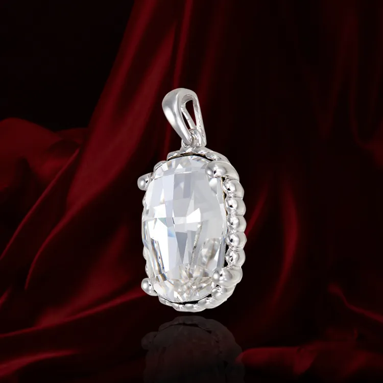 Luminous White Crystal Pendant