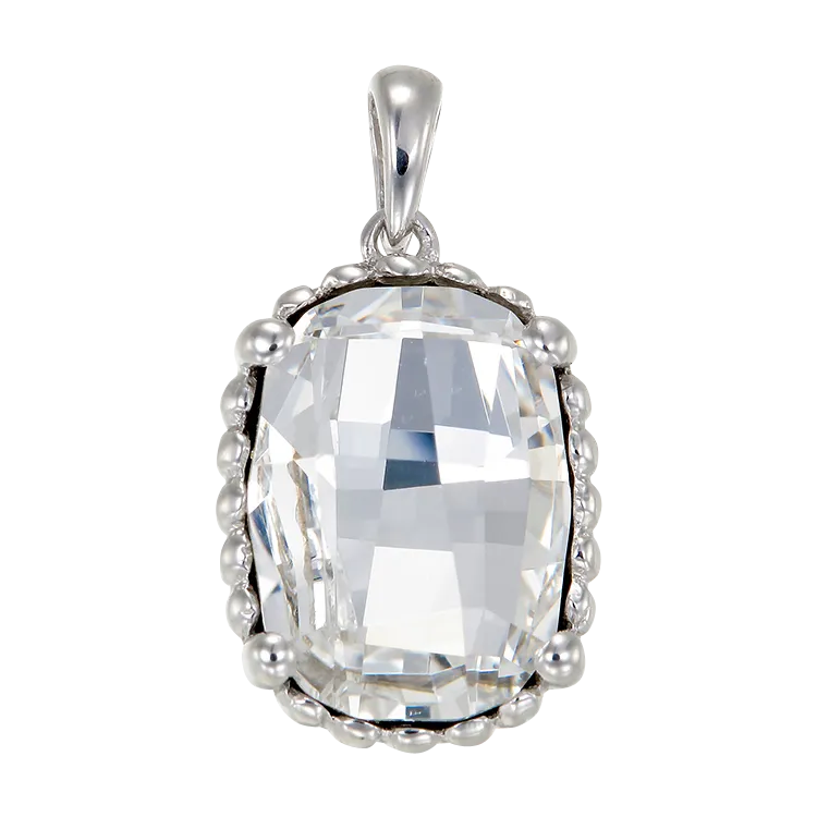 Luminous White Crystal Pendant