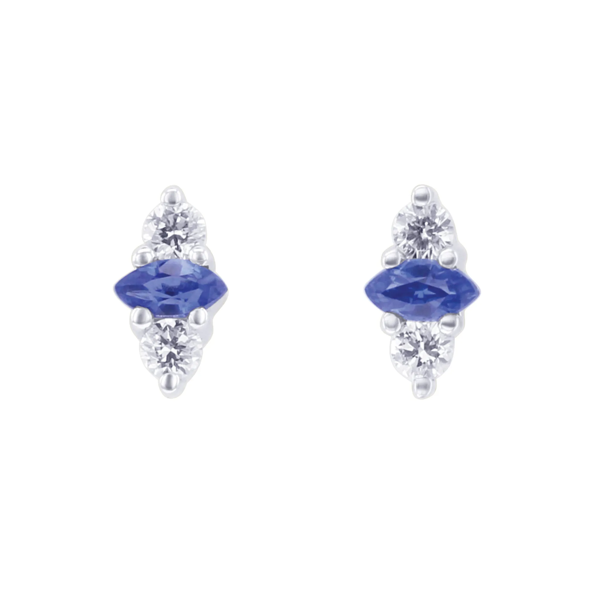 Marquise Majesty Sapphire and Diamond Earrings