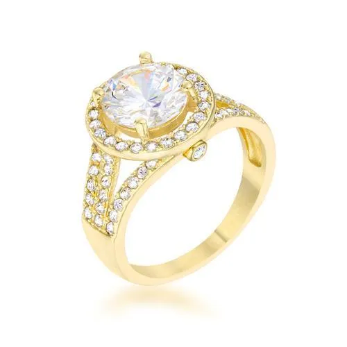 Marylin 2.5ct CZ 14k Gold Classic Ring