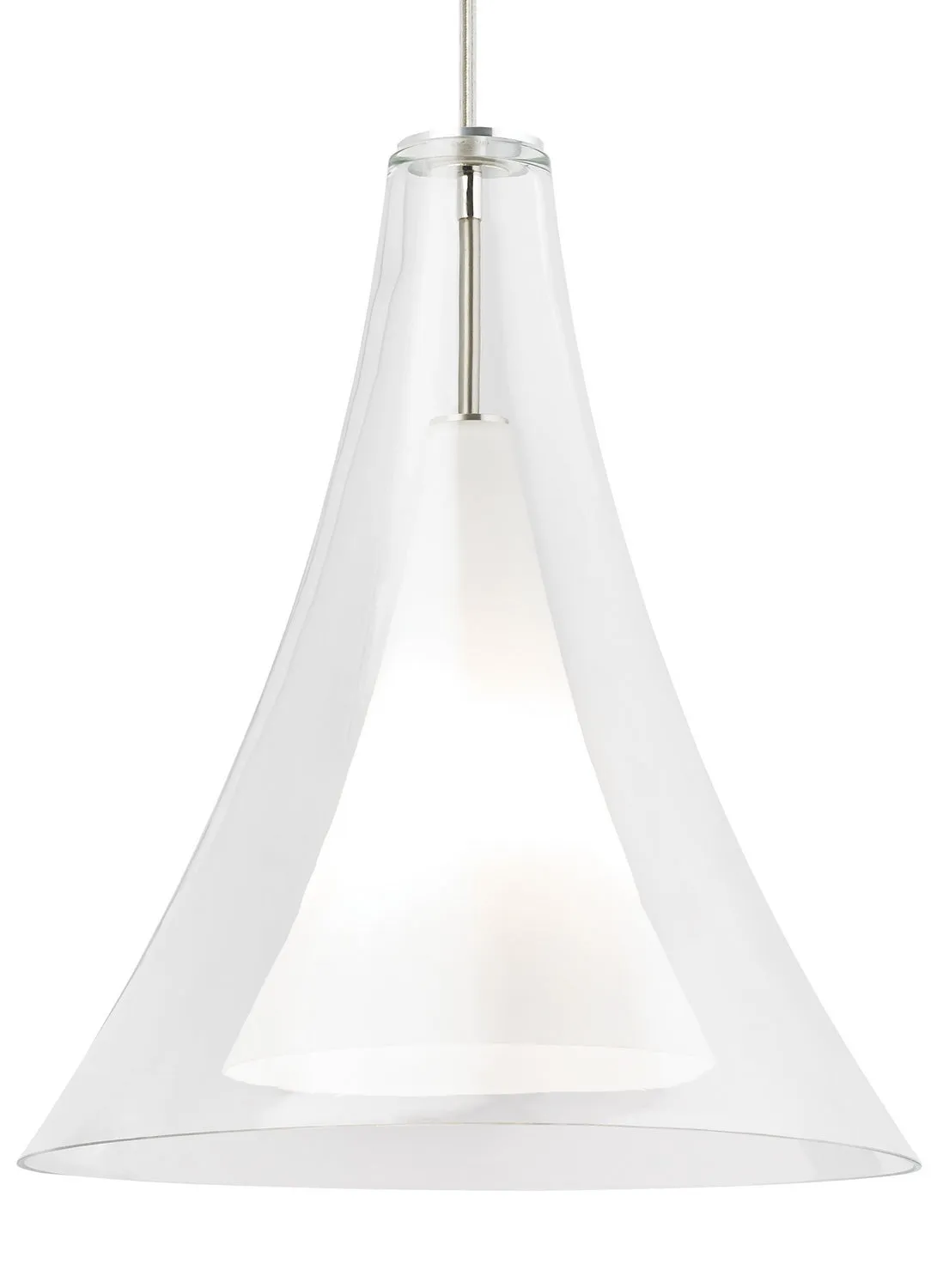 Melrose II Grande Pendant in Satin Nickel