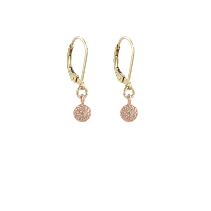 Mini Pave Diamond Earrings