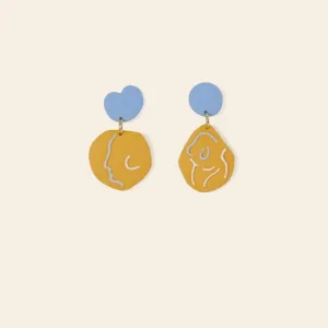 Mismatched Face Earrings