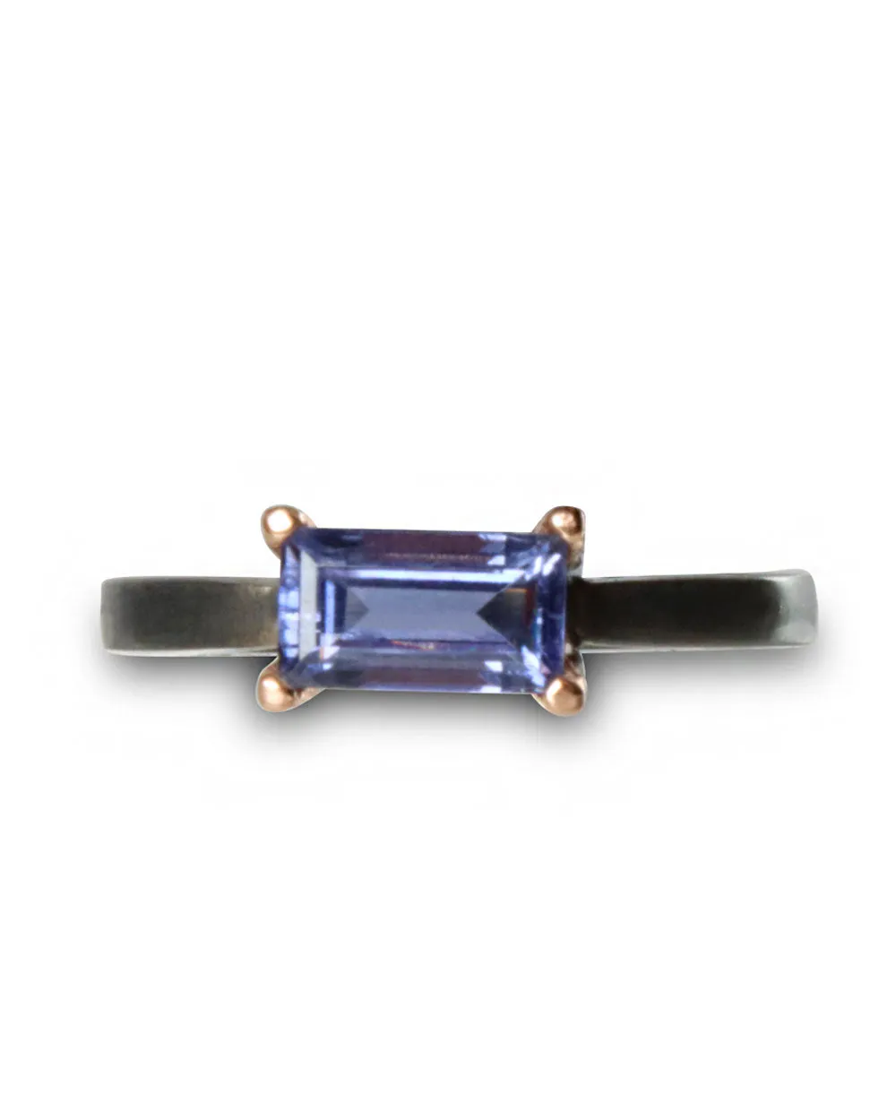 Modern Iolite Rectangle Ring